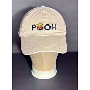 Disney Winnie the Pooh Dad Hat Strapback Beige Embroidered Adjustable Cap